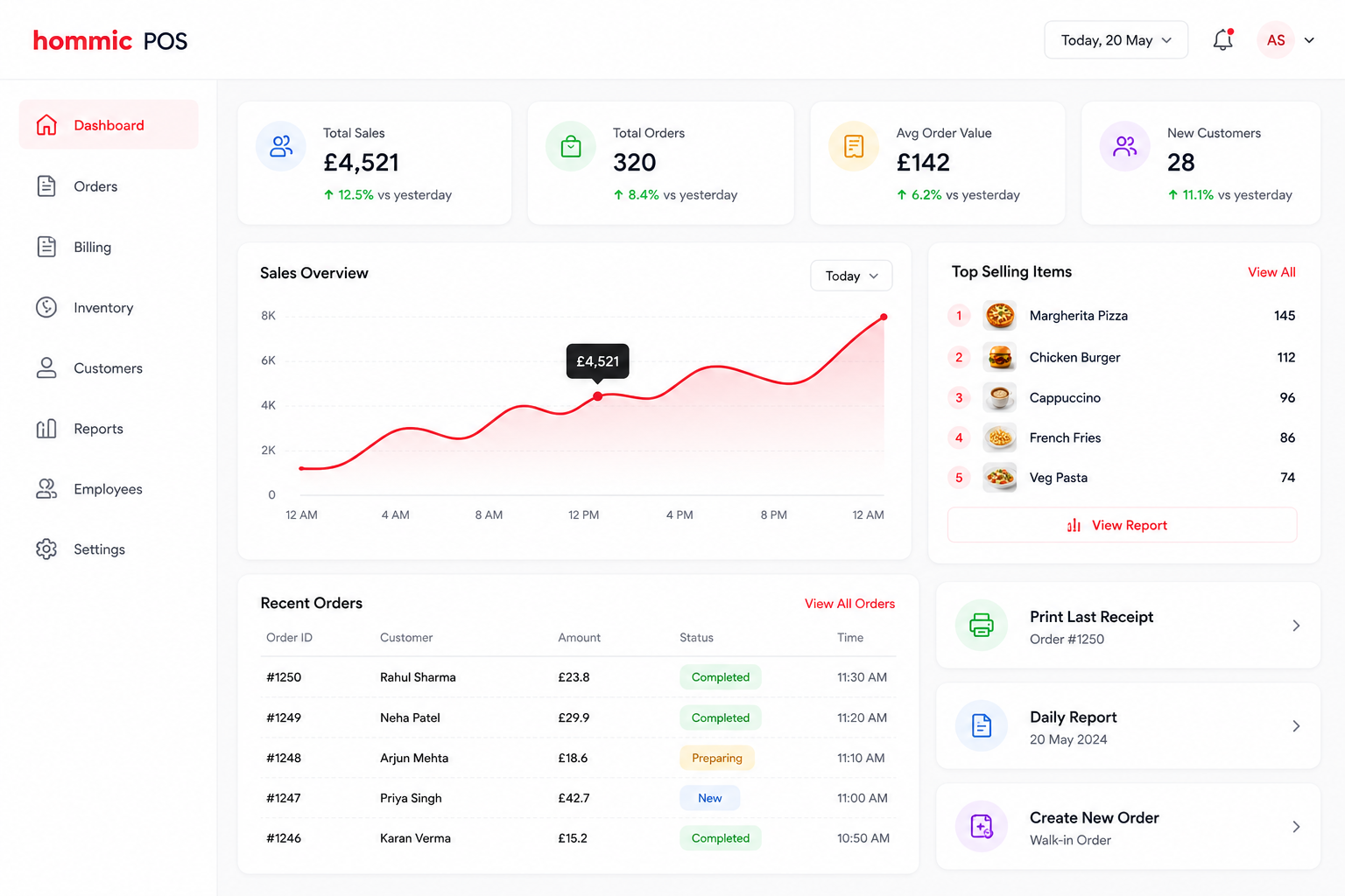 Hommic POS & Flow platform preview